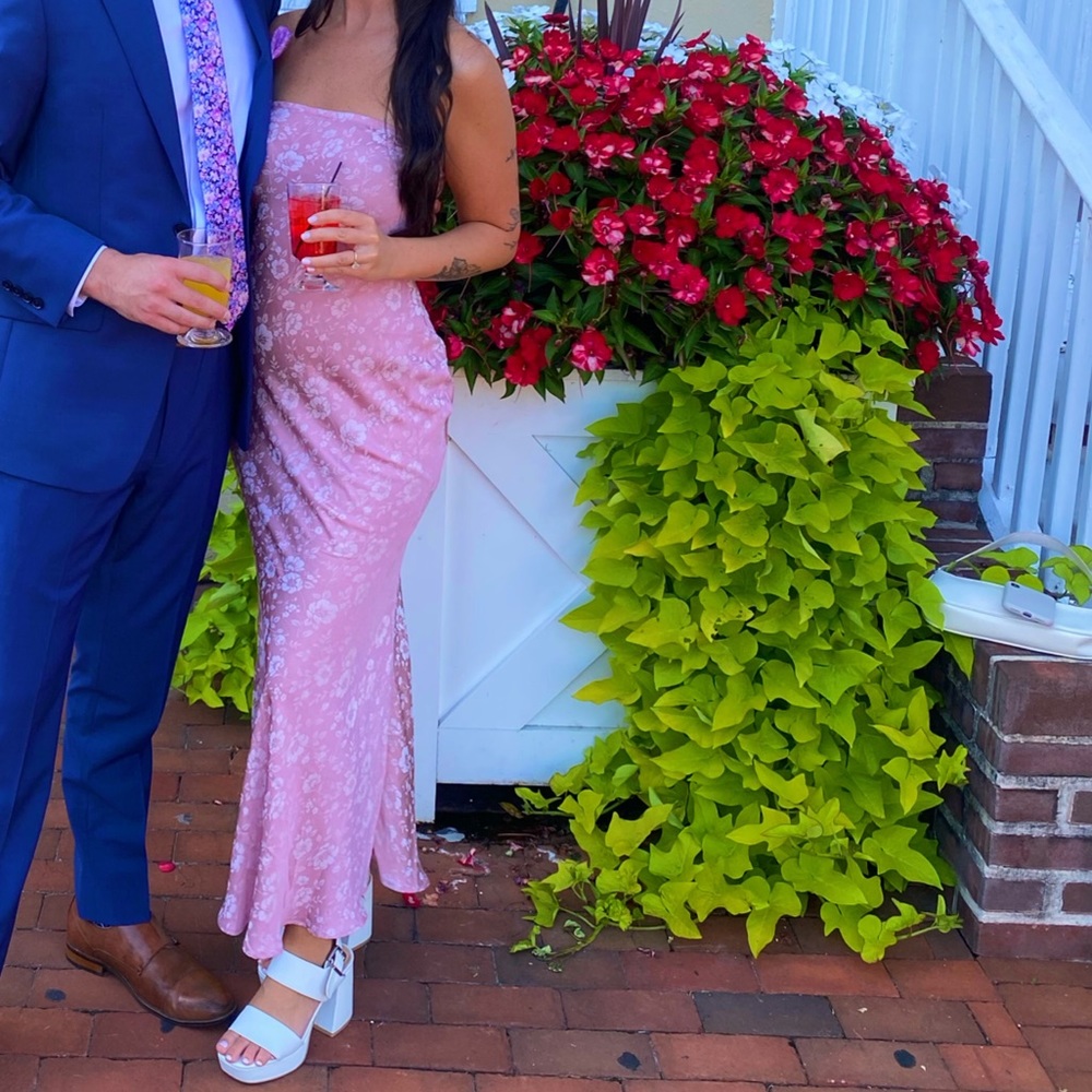 Salvin Strapless Maxi Dress Pink